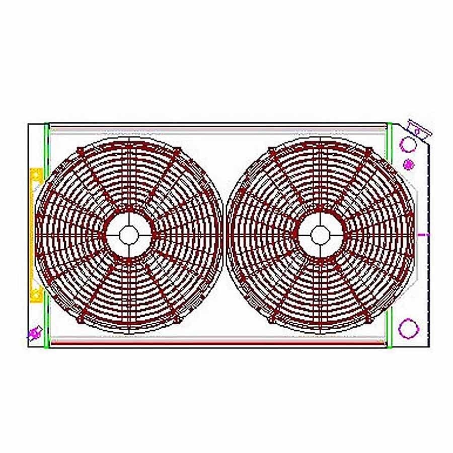 GRIFFIN Radiator Combo Unit GM A & G Body LS Swap CU-70008-LS