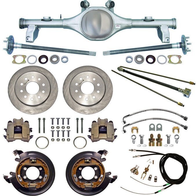 CURRIE 78-87 GM G-BODY REAR END & DISC BRAKES,LINES,PARKING BRAKE CABLES,AXLES,+