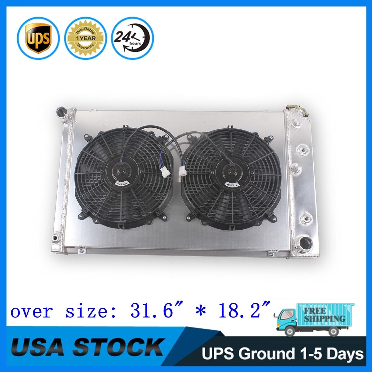 3 Row Radiator Shroud Fan For 1978-1987 Chevy Monte Carlo SS/Olds Cutlass G-body