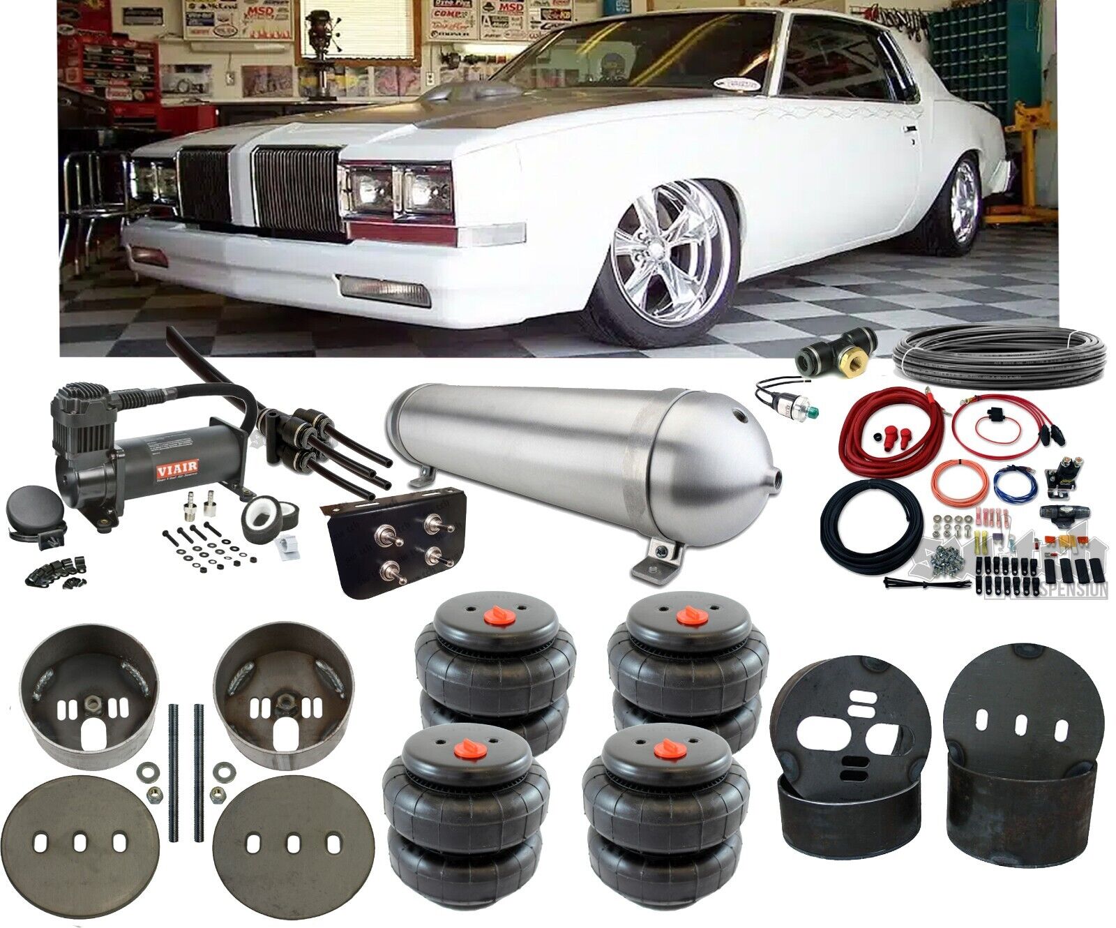 Cutlass 78-87 Front & Rear Air Suspension Conversion Manual Air Management