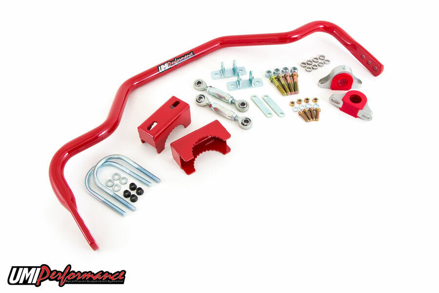 UMI 1978-88 GM G-Body 1 3/8″ Tubular Rear Sway Bar 2.75″, Bolt-On, RED 3045-275