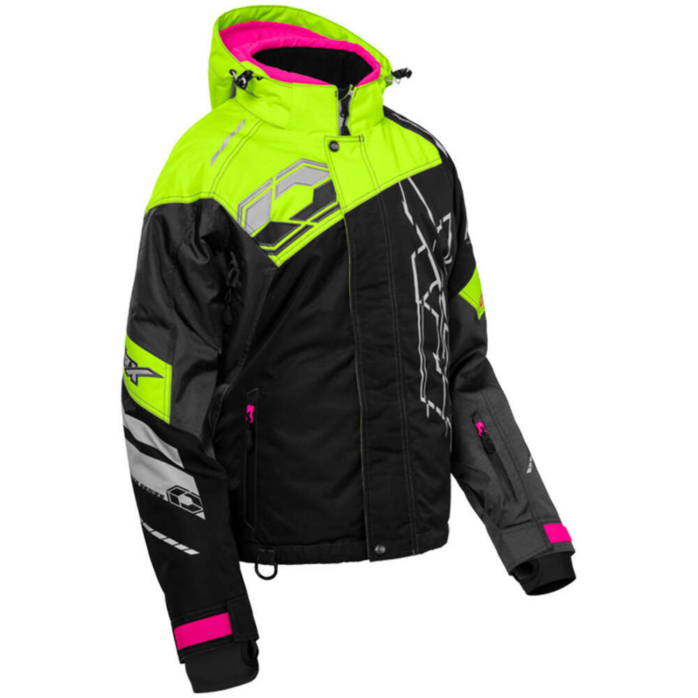 Castle X Code G2 Women’s Snowmobile Jacket – Hi-Vis/Pink Glo/Black/Charcoal