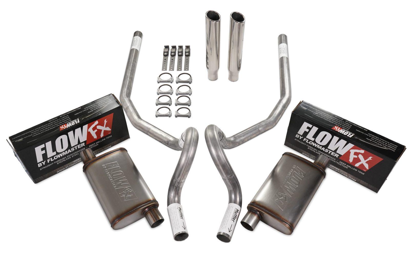 78-88 GM G Body Car 2.5″ Dual Exhaust Kit Flowmaster Flow FX Rear Exit RC Tip