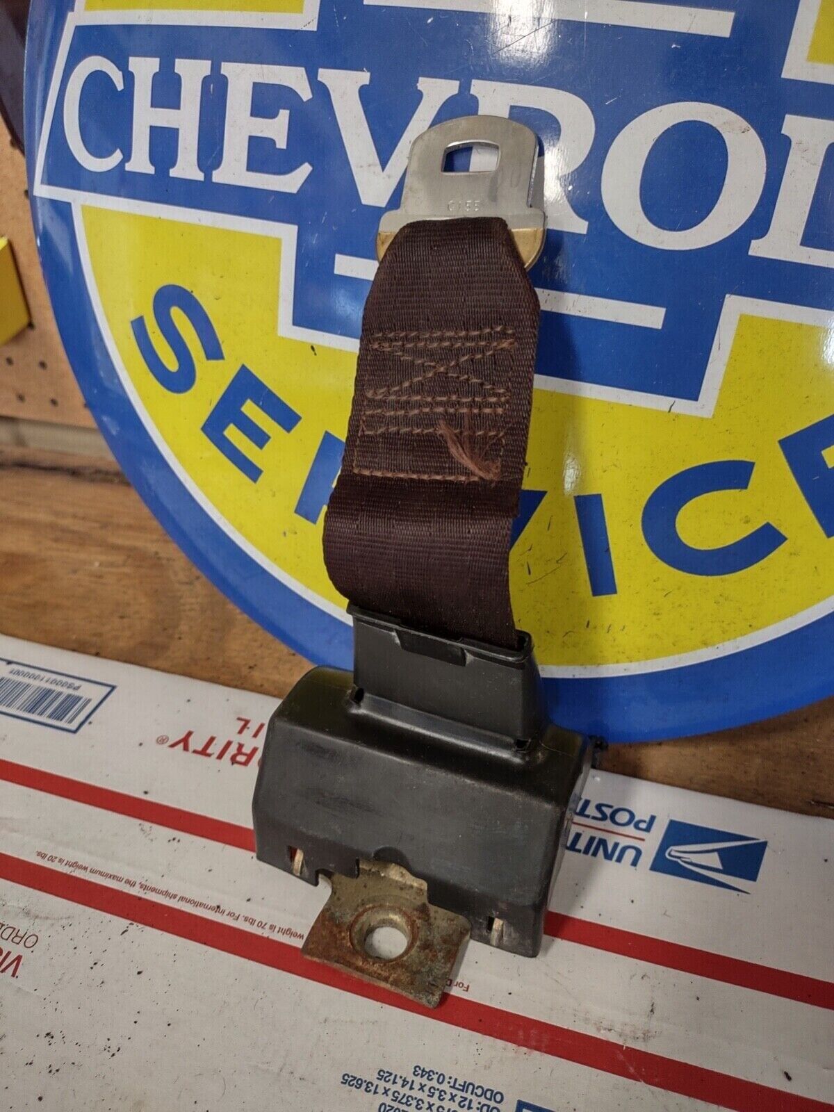 1986 MONTE CARLO SEAT BELT BURGUNDY NICE RETRACTOR EL CAMINO SUPER SPORT G BODY