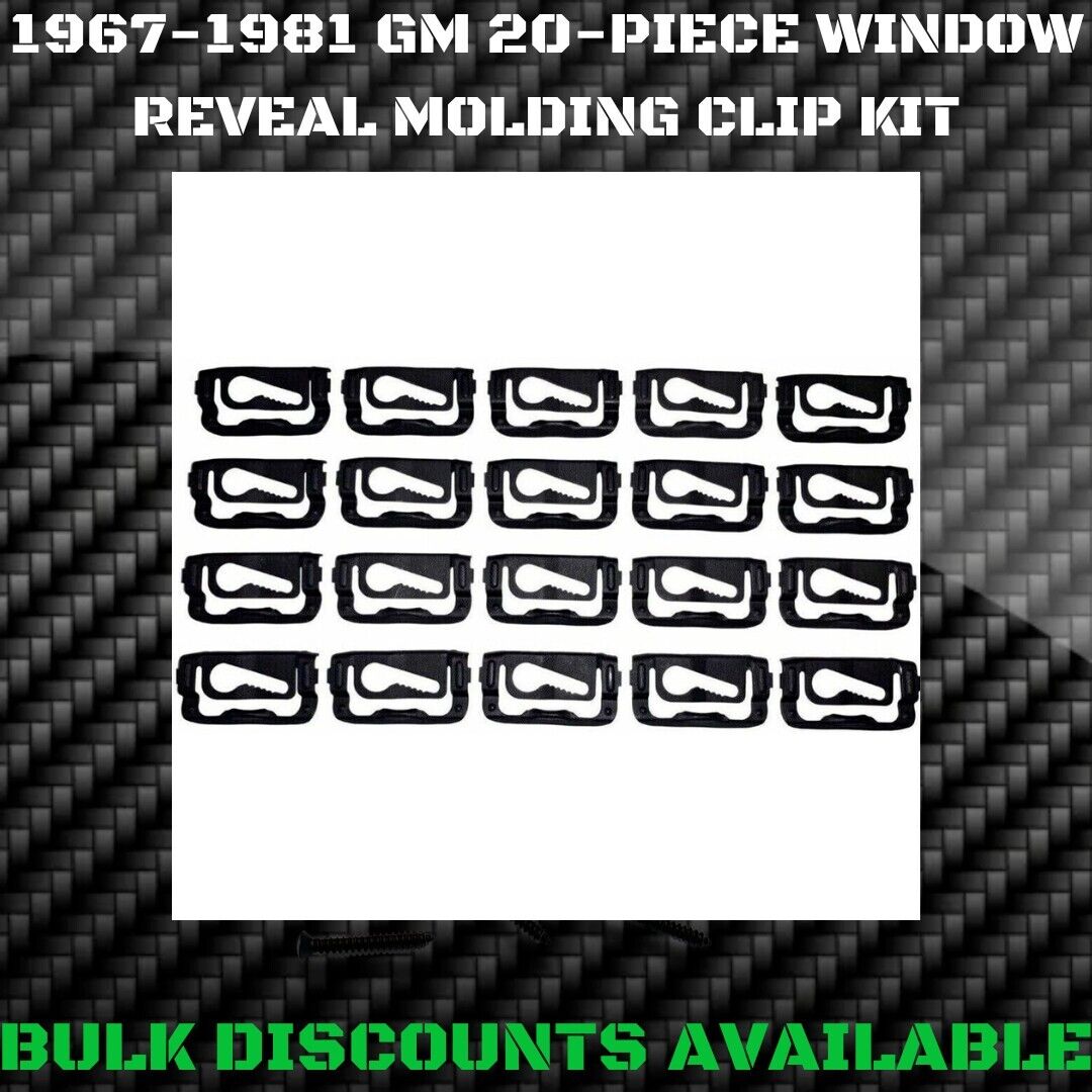 1969-1981 GM G Body Rear Glass Window Front Windshield Molding Trim Reveal Clips