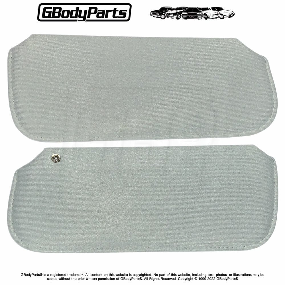 78-88 GBody Non Illuminated Sun Visors Foam Back Material – Pair – MED OPAL GREY