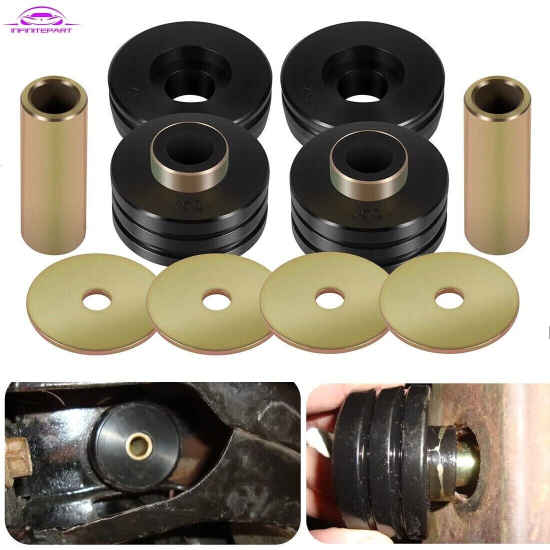 Universal 9.4102G Body Cab Mount Bushing Cushion Kit for Car Rod Frame Truck