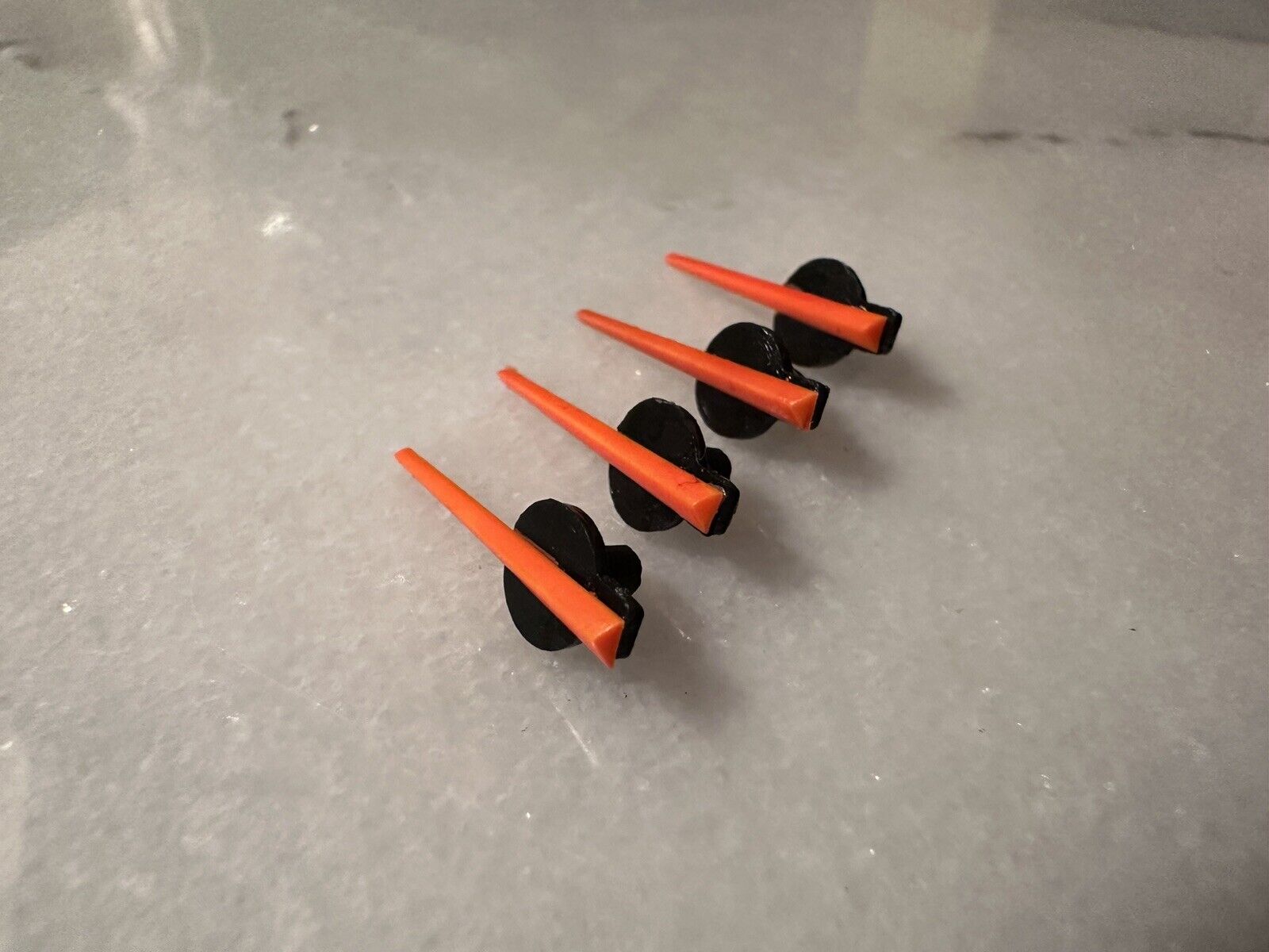 Florescence Orange Dash Round Gauge Needles for G-Body 78-88, Center Set of 4