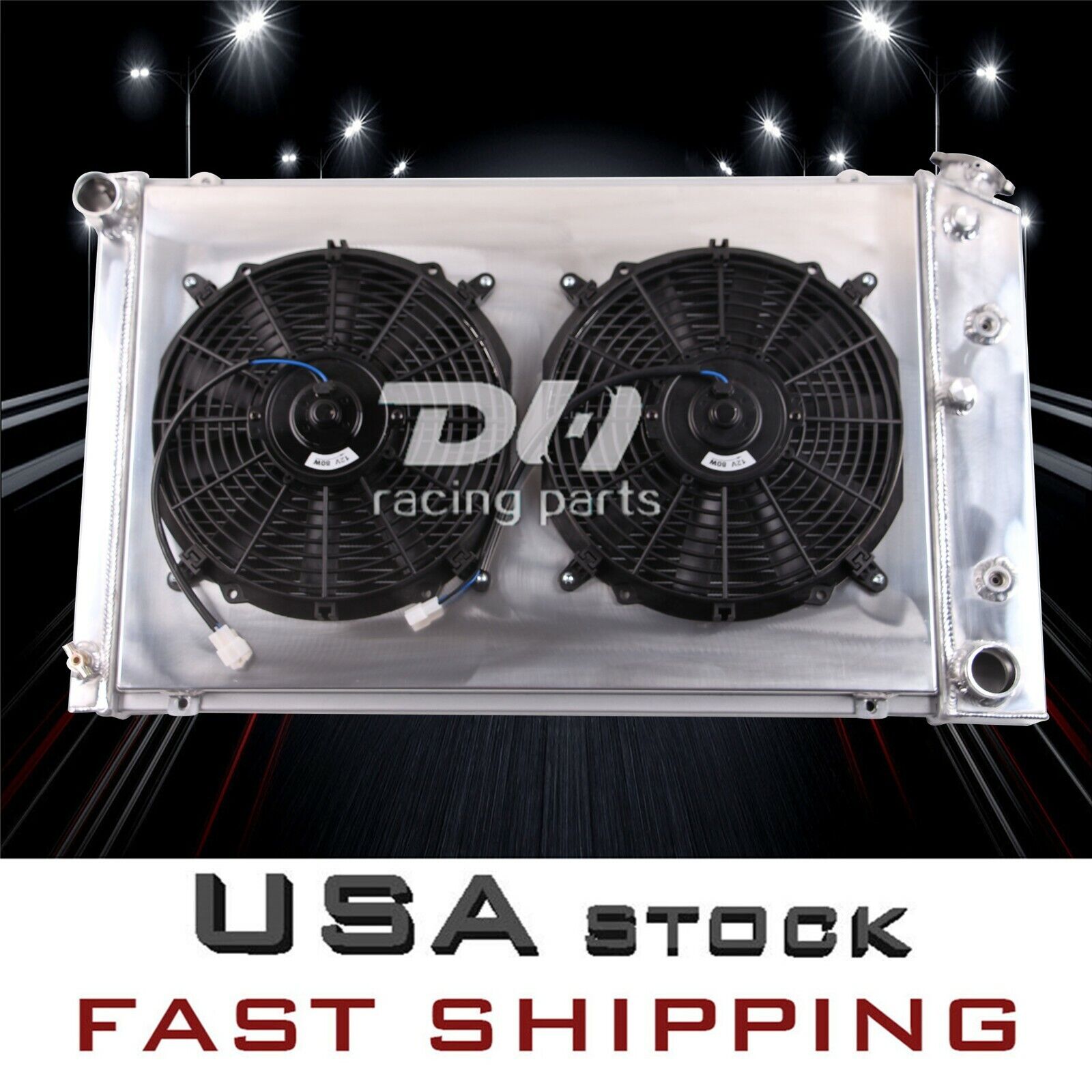 4 Row Alu Radiator+Shroud+Fan Fit 1968-1993 Chevy G-Body Monte Carlo C10 C20 C30